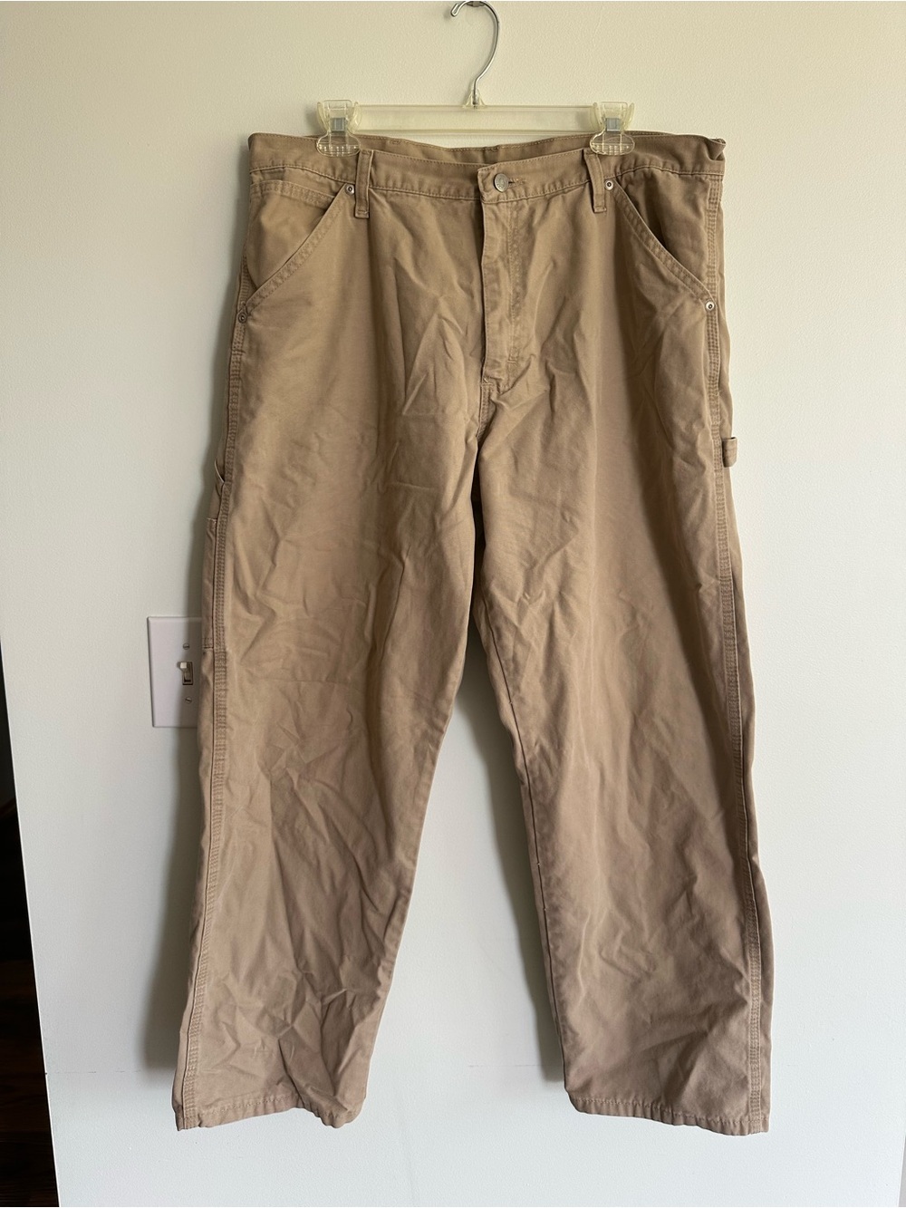 Wrangler Carpenter Men's Relaxed Fit Tan Work Pants